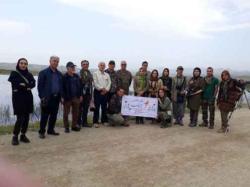 Group photo at Solduz wetland