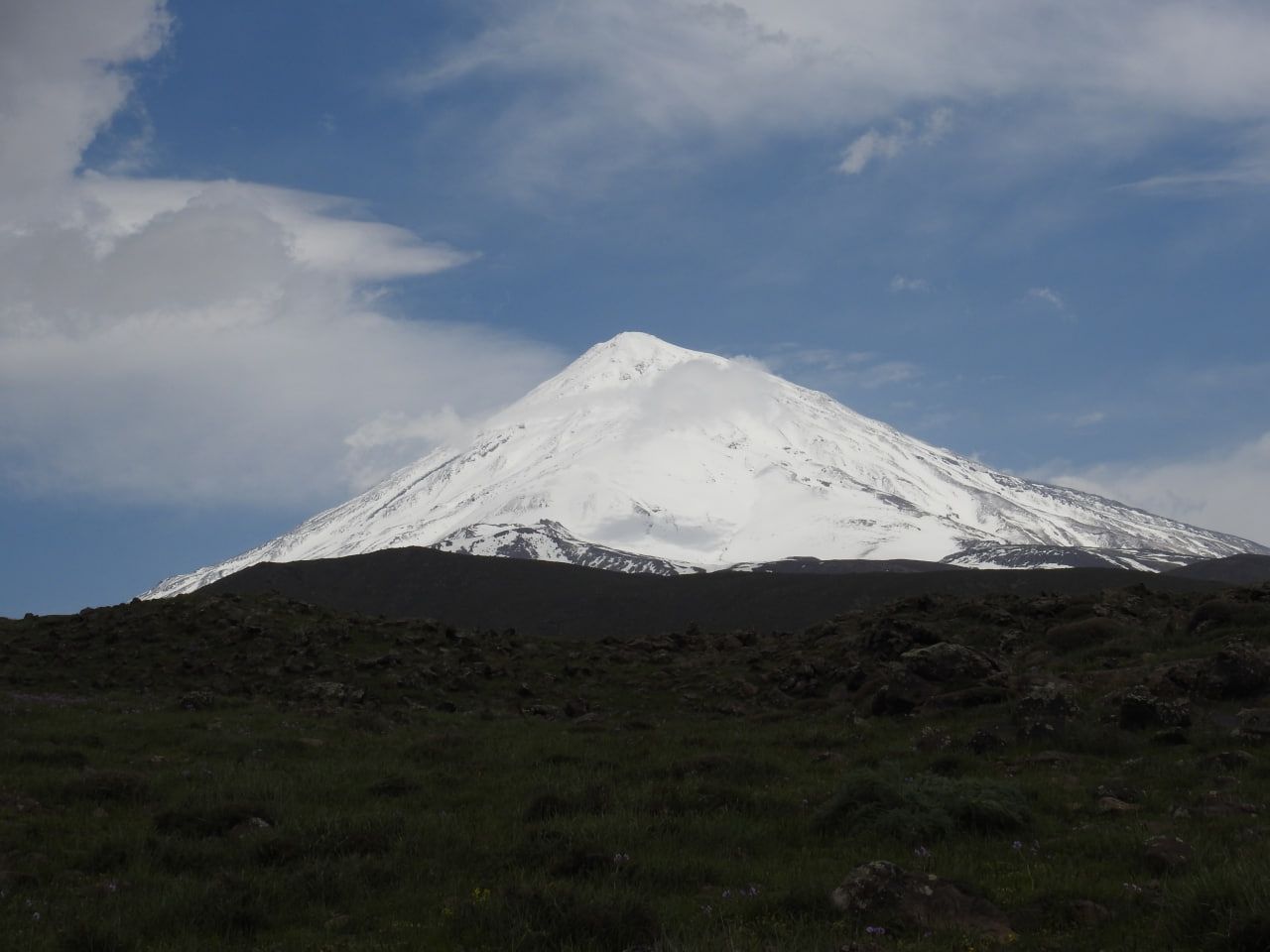 Damavand Mountain in spring