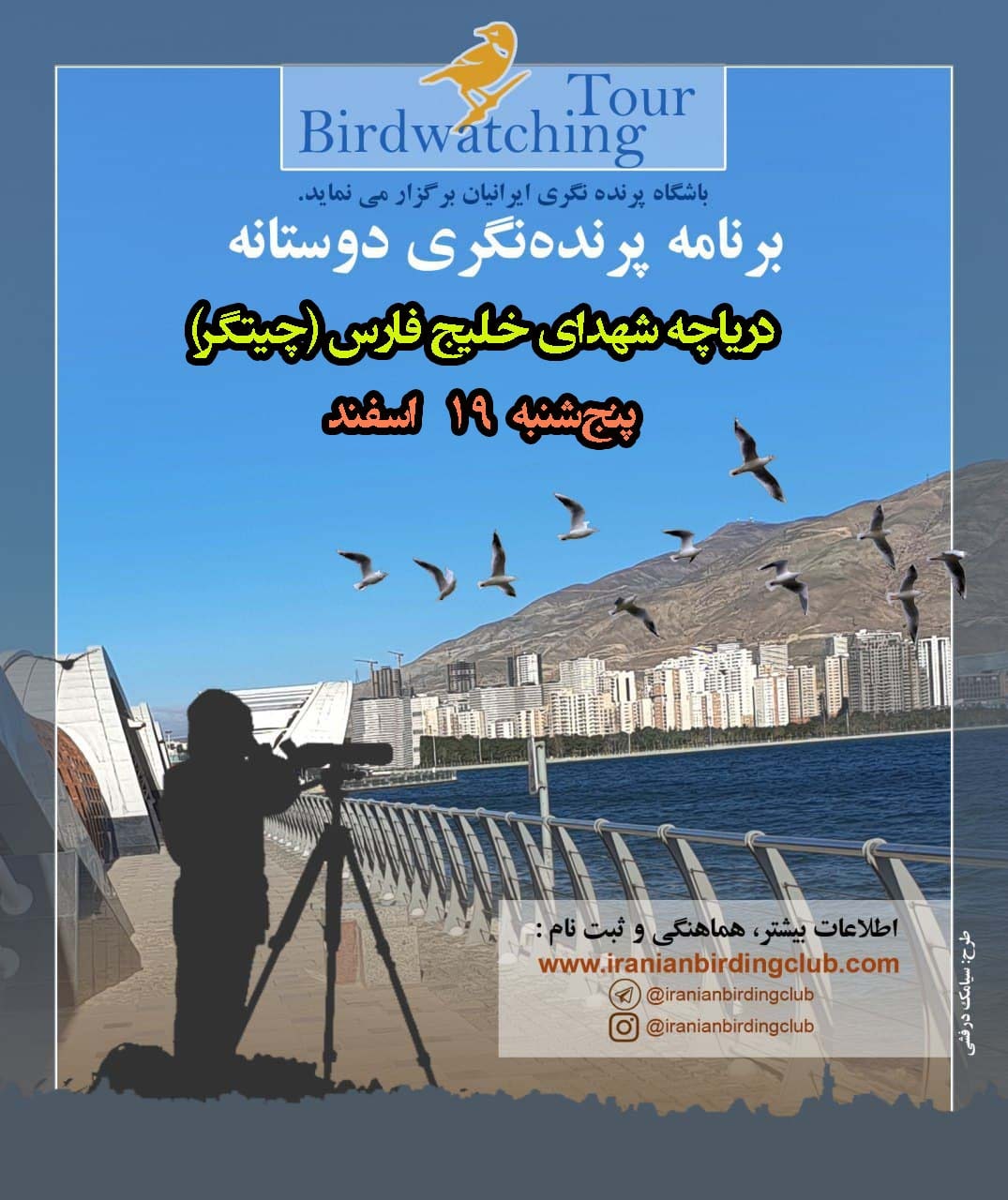  پرنده‌نگری در دریاچه خلیج فارس دریاچه چیتگر