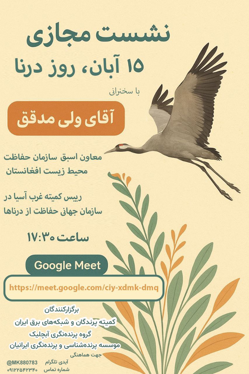 Iran Crane Day روز ملی درنا 1404.08.15