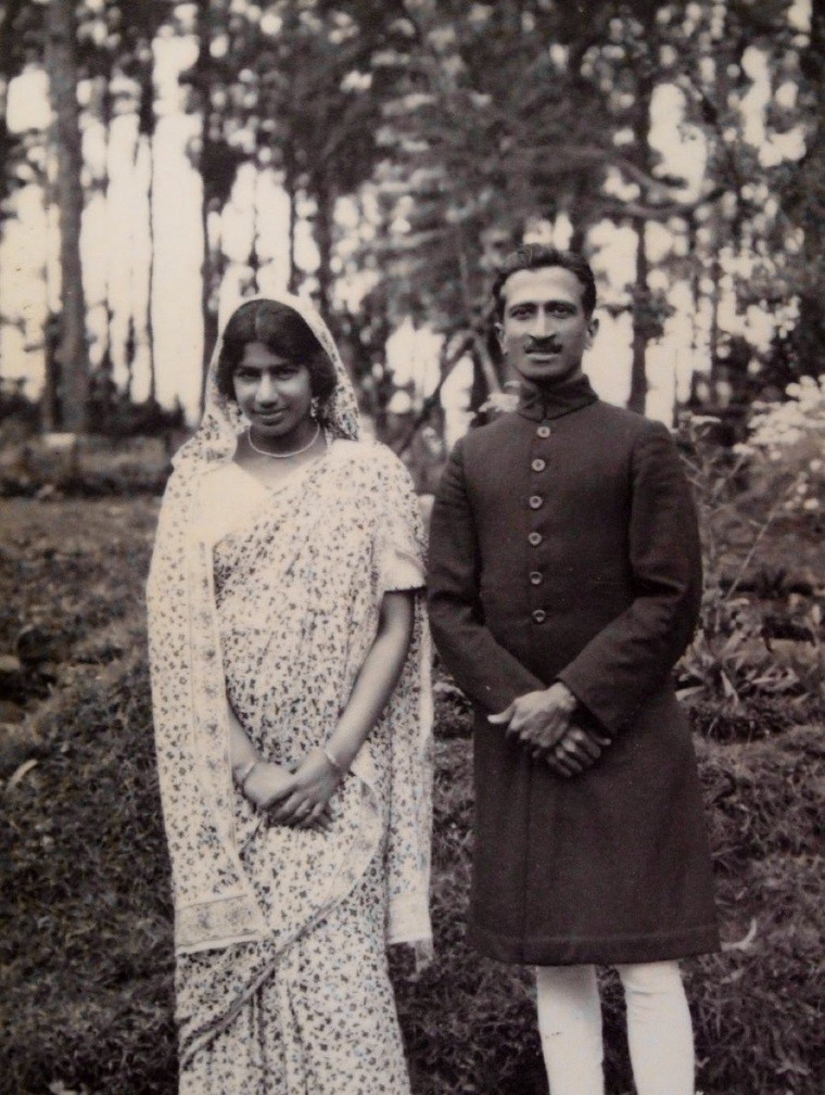سلیم علی و همسرش