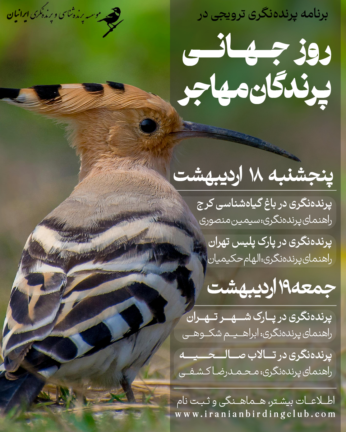 برنامه پرنده‌نگری ترویجی در روز جهانی پرندگان مهاجر